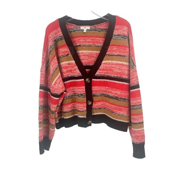 bp Sweaters - BP Multicolor Striped Cardigan